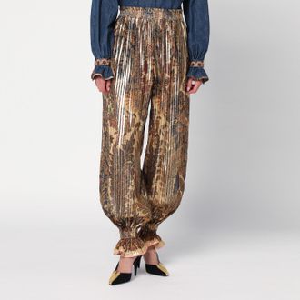 Valentino Pleated silk-blend trousers