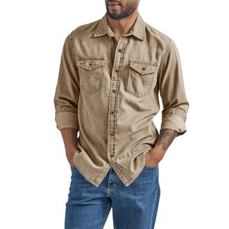 Generic Jean Shirt for Men Long Sleeve Denim Cowboy Button Up Casual Pocket Big and Tall Summer Collared Shirt Holiday Stylish Shirts