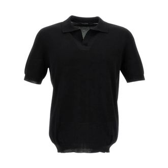 Tagliatore Polo Shirts, male, Black, Size: L Polo Shirt
