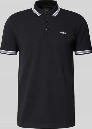 HUGO BOSS Regular Fit Poloshirt mit Label-Stitching Modell Paddy in Black, Größe XXXL