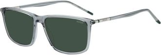 HUGO BOSS Tubular-temple sunglasses in transparent acetate