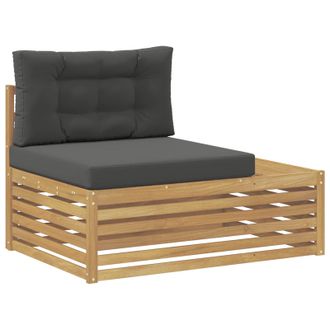vidaXL Sof&aacute; De Esquina Exterior Con Coj&iacute;n Blanco 115 X 83 X 73 Cm Vidaxl