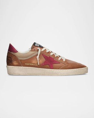 Golden Goose Men & apos;s Ballstar Suede-Star Leather Sneakers