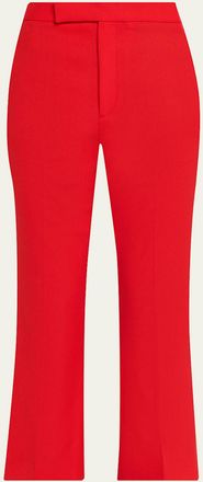 Maria McManus High-Rise Straight-Leg Crop Trousers