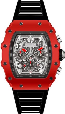 Invicta Racing 69710 Herenhorloge - Quartz Uurwerk - Acryl met Zilveren Wijzerplaat - 43 mm
