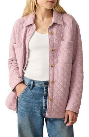 Faherty Epic Quilted Shirt Jacket in Orchid Heather at Nordstrom Rack, Size Medium