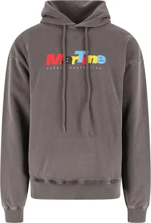 Martine Rose Brown Multicolor Logo Cotton Hoodie
