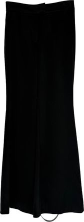 Galvan Wide-Leg Trousers in Black Triacetate