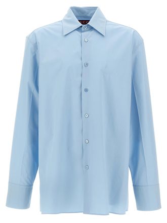 Gucci Embossed Logo Shirt Shirt And Blouse Light Blue