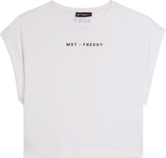 Freddy T-shirt manica corta cropped con stampe MST FREDDY
