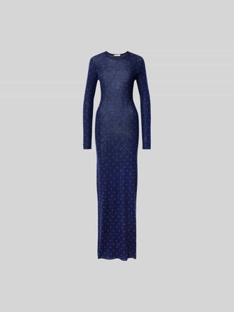 Paco Rabanne Maxikleid in semitransparentem Design in Blau, Gr&ouml;&szlig;e L
