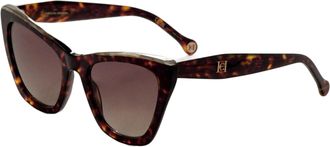 Carolina Herrera Womens 55 mm Brown Sunglasses