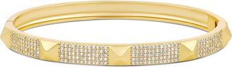SHYMI Pave Studded 5 Row Bangle - 18K Gold-Filled, Rhodium Plated, Cubic Zirconia, Day to Night