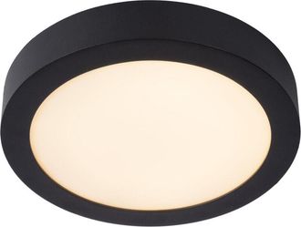 Lucide Lucide - brice-led - Flush Ceiling Light Bathroom - Ø24cm - led Dim. - 1x15W 3000K - IP44 - Black