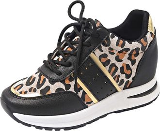 Generic Trainers, Womens Black Outdoor Shoes, Height Magnification, Leisure Shoes, Non-Slip Walking Shoes, Sports Shoes, Breathable Road Running Shoes for Wal