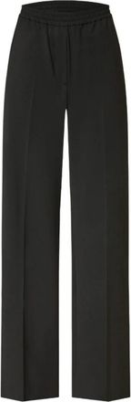 Max Mara Lange Comfort Fit Broek - Dames - Straight fit broeken - Zwart - S - Wol - Broeken