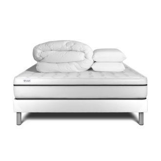 VITALIT Pack colch&oacute;n blanco espuma viscoel&aacute;stica 140 x 190