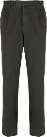 BRIGLIA 1949 Groene Corduroy Broek met Logopatch - Heren - Straight fit broeken - Groen - 2XL - Katoen - Broeken