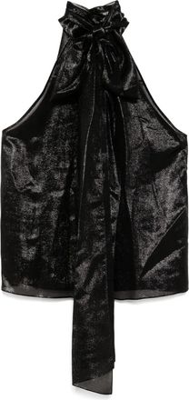 Tom Ford Top con dettaglio foulard - Nero