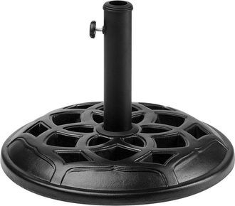 Beliani Beliani - Base Para La Sombrilla De Hormig&oacute;n Negro 23 Kg Redonda Para Jard&iacute;n Ceto