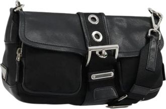 Prada Pre-owned Cross Body Bags, female, Black, Size: ONE SIZE Pre-owned Vintage Shoulder Bag