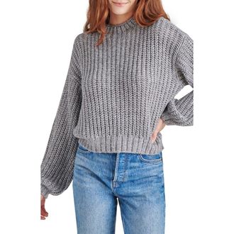 Steve Madden Martina Mock Neck Sweater in Heather Grey at Nordstrom Rack, Size X-Small