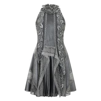 Alberta Ferretti Kleedjes, Dames, Grijs, M, Polyester, Elegante jurk met wijde rok