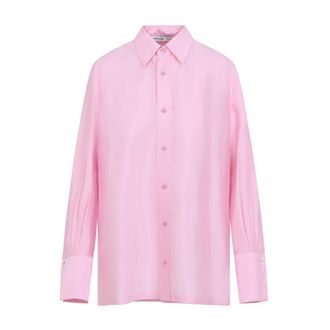Carven Shirts, female, Pink, Size: S Silk Shirt