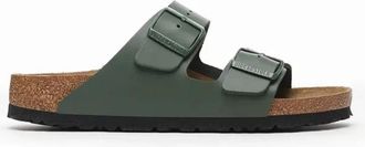 Birkenstock Groene Leren Sandalen Comfortabele Gesp Sluiting - Heren - Sandalen - Groen - 45 EU - Su&egrave;de - Schoenen