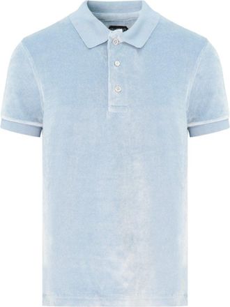 Tom Ford MODAL VELOUR POLO Size: 54, colour: SKY
