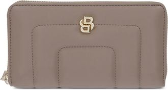 BOSS logo-plaque wallet - women - Polyester/Recycled Polyurethane/Polyester/Polyurethane - One Size - Neutrals