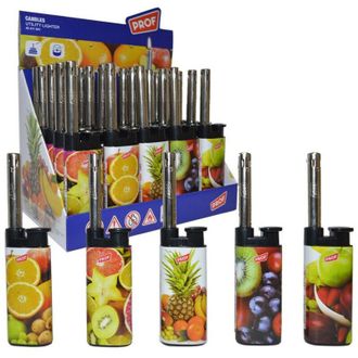 Trade Shop Trade Shop - Set 25 Pz Accendigas Accendi Gas A Fiamma Canna Corta Mini Prof Fruits 40411641