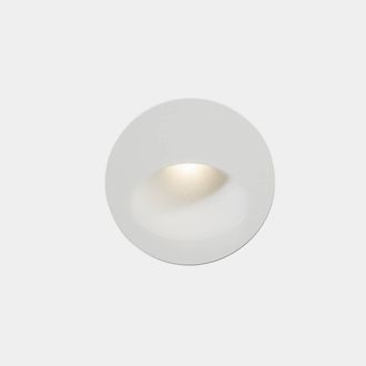 Netlighting Bat Outdoor LED Recessed Wall Light Round White IP65 2.2W 2700K