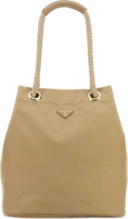 Prada Camel Brown Mariner Large Bucket Bag