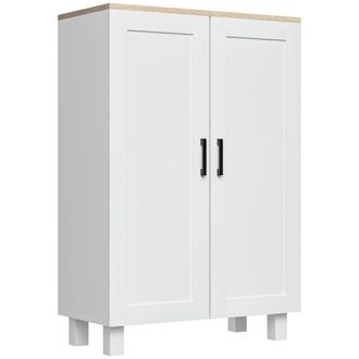 HOMCOM Armario de sal&oacute;n 60x30x90 cm blanco