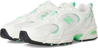 New Balance Unisex 530 Sneaker, White/Lime Leaf, 6.5 UK