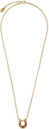 Roberto Cavalli Gold Tone Metal Horseshoe Necklace