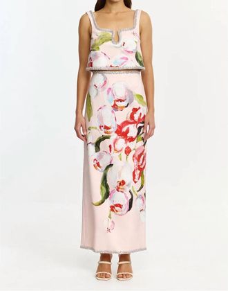 Acler Southacre Maxi Skirt In Cherry Medley