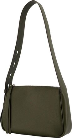 Tory Burch Womens Romy Small Shoulder Bag - Tory Burch Leather Khaki Calfskin Shoulder-Hobo-Bags