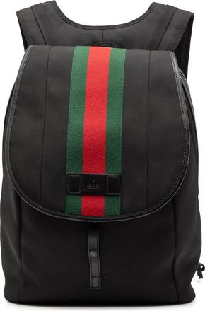 Gucci Black Canvas Techno Web Backpack