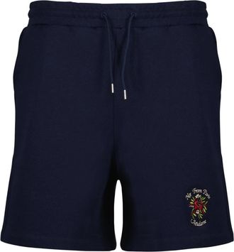 Dr&ocirc;le de Monsieur Short Slogan Rose - Heren - Korte Broeken - Blauw - M - Katoen - Korte Broeken