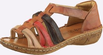 Casual Looks Sandale CASUAL LOOKS, Damen, Gr. 36, cognac, bunt, Glattleder, Schuhe Sandale