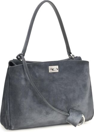 Balenciaga Womens Small Rodeo Handbag Storm Grey Calf Leather Bos Taurus Handbags Hand Bags