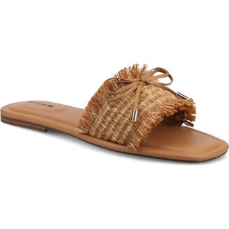 Birdies The Kiwi Bow Sandal in Tan Raffia at Nordstrom, Size 10.5