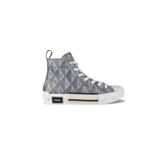 Dior Schoenen, Heren, Grijs, 43 EU, Leer, B23 High-Top Sneaker