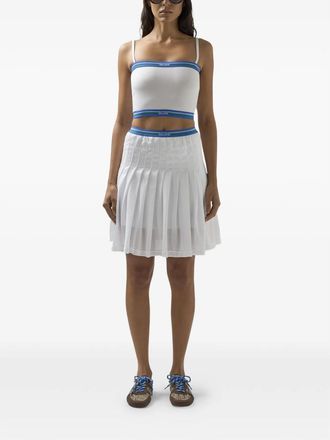 GCDS Logo-detail Pleated Mini Skirt
