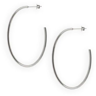 Lott. Gioielli Lott. Gioielli - Dames Sieraden Cl Earring Creole Oval - Dames - Accessoires - Grijs - Maat: ONE Size