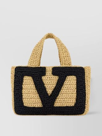 Valentino Garavani viva superstar small raffia shoulder bag
