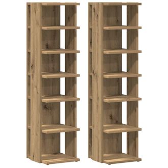 vidaXL Vidaxl - Muebles Zapateros 2 Uds Madera Roble Artisan 28x27x102 Cm