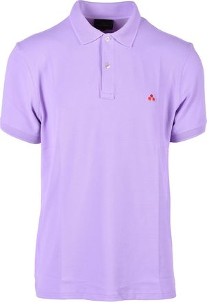 Peuterey Mens Polo Shirt Short Sleeve Cotton - Purple - Size Large